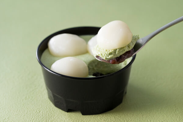 宇治抹茶ミルク白玉ぜんざい