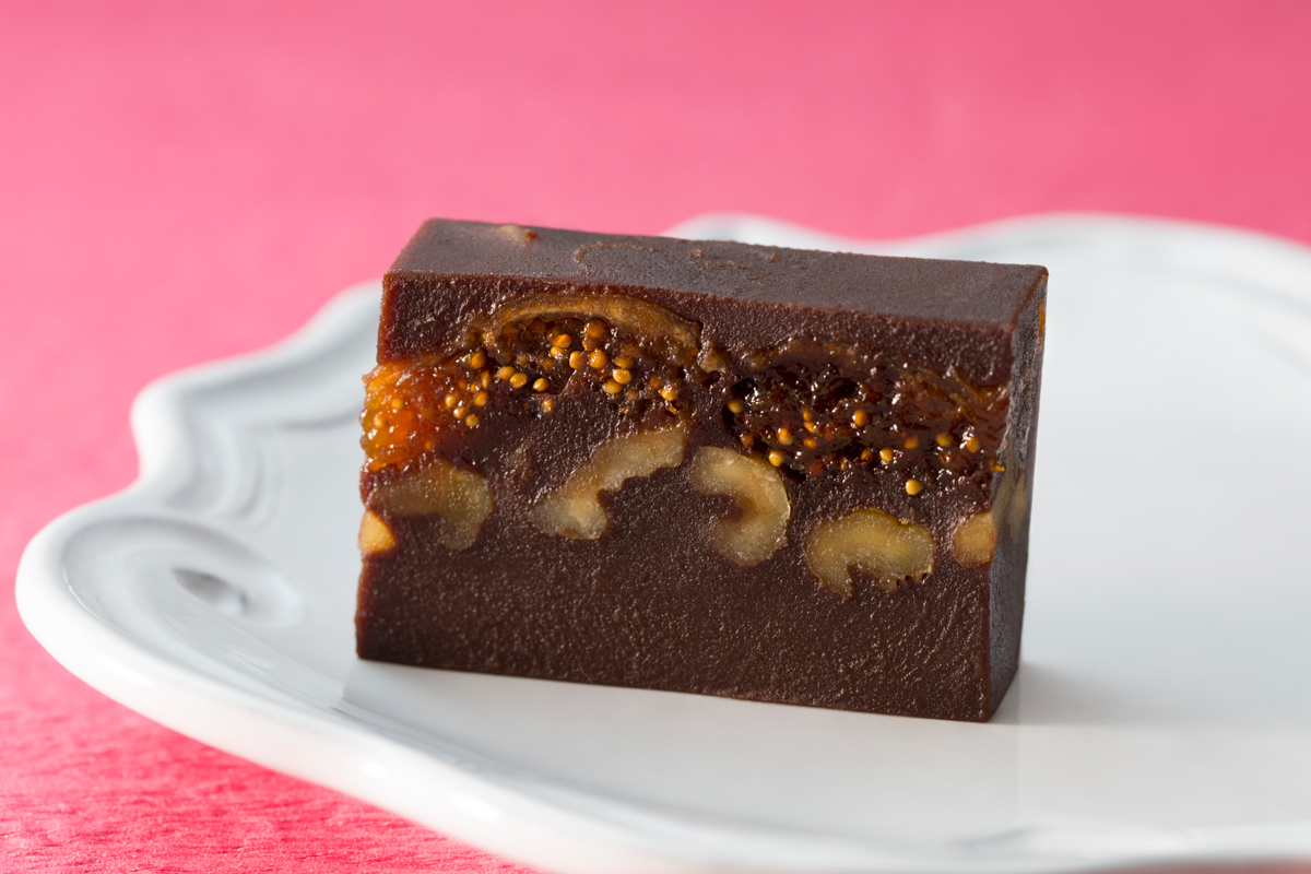 チョコ羊羹 胡桃といちじく